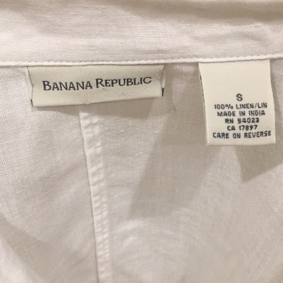 BANANA REPUBLIC Small 100% Linen Small Button Up - Picture 3 of 5